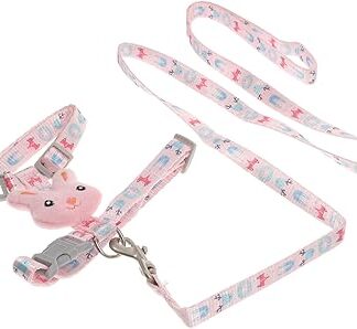 MERRYHAPY Nylon-Katzenhalsband und Leine Geschirr für Katzen Haustiergeschirr Katzen-Kätzchen-Geschirr Leine Katzen-Haustier-Traktionsgurt Gurt Haustierbedarf