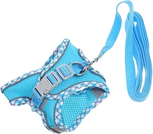 COSMEVIVI 1 Set Kätzchen Reflektierendes Geschirr Kätzchenweste Katzengeschirr Verstellbare Katzenlaufjacke Katzenhalsband Leine Kätzchengeschirr Leine Haustiergeschirr Katze Reflektierende