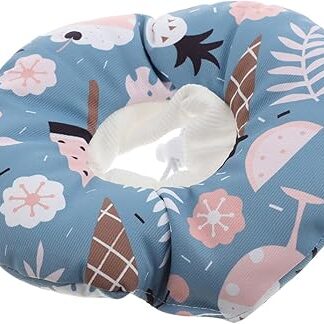 minkissy Elizabeth Circle puppy collars for litter cat recovery cone dog recovery collar cat healing cone cat recovery collar plush puppy petg pet shield collar breathable cotton cat