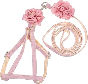 Toddmomy Leinen cat leash katzen leine Katzenleine katzenhalsband cat harnesses Kaninchenleine Kaninchen-Gehgeschirr Hundeleine Outdoor-Gehgeschirr Traktionsgurt für Haustiere Stoff Rosa