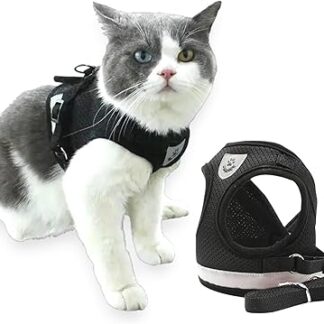 TALACANO Cat Harness with Lead, Cat Harness with Lead, Escape Proof, Cat Harness, for Small Cats, Cat Lead, Puppy Harness with Lead Set (XS)