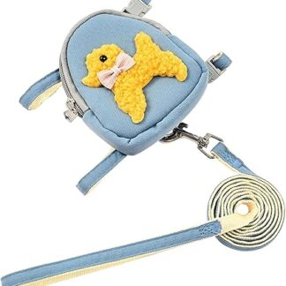 XANHOY Hundegeschirr, Rucksack, Hunderucksack, Geschirr mit Leine, Katzengeschirr, Welpengeschirr, Rucksack, Hundegeschirr und Leinenzüge