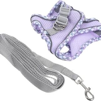 MERRYHAPY 1 Satz Reflektierendes Kätzchengeschirr Kätzchen Halsband Leine Flucht Aus Dem Katzengeschirr Katzenhalsband Führen Kätzchen Weste Katzenhalsband Leine Katzenwestenleine Polyester