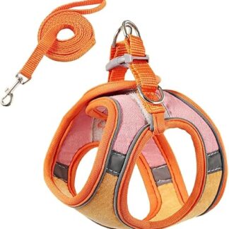 BaoFufc Reflektierendes Katzengeschirr für kleine Katzen, Halsband, Katzengeschirr und Leine, verstellbare Leine, reflektierendes Katzengeschirr für Erwachsene