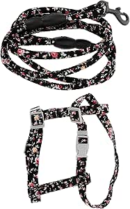 DOITOOL Cami-Aufhänger 1 Satz Katze Leine Geschirr Hasengeschirr Kätzchen verstellbares Geschirr Haustierkontrollseil Katzenleine Bedrucken draussen Katzengeschirr Katzenseil Gurt Gürtel
