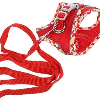BESPORTBLE 1 Set Reflective Kitten Harness Cat Lead Cat Collar Lead Kitten Lead Decorative Kitten Harness Cat Vest Polyester Red