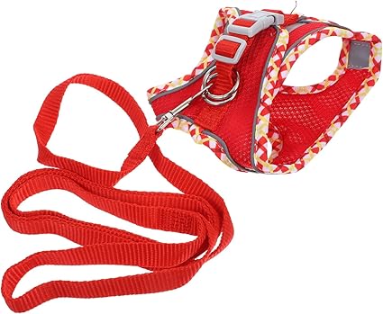 BESPORTBLE 1 Set Reflective Kitten Harness Cat Lead Cat Collar Lead Kitten Lead Decorative Kitten Harness Cat Vest Polyester Red