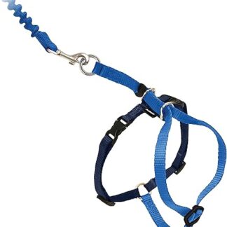 PetSafe Easy Walk CWMK-L-RYL-19 Cat Harness with Elastic Bungee Lead for Walking Your Cat Size L Blue
