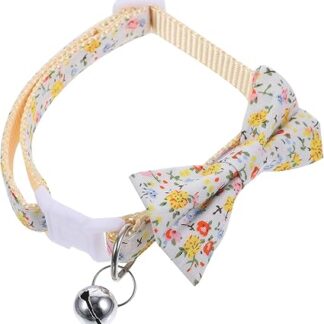 Happyyami Tragbares Katzenhalsband bandfeile ziehschleifenband cat Accessories katzenzubehör Katzen zubehör Katzenhalsbänder Süßes Katzenhalsband mit Glöckchen Welpenhalsband Polyester-Nylon