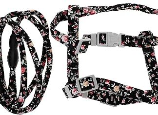 Sosoport 1 Set Cat Lead Harness Pet Harness Cute Cat Harness Running Rope for Kittens Cat Harness for Running Puppy Walking Cat Harness Escape Proof Cloth Outdoor Linen