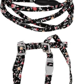 FRCOLOR 1 Set Cat Lead Harness Pet Lead Cat Harness for Running Cat Lead Print Cat Harness Vest Training Lead for Dogs Cute Cat Harness Kitten Cloth Outdoor
