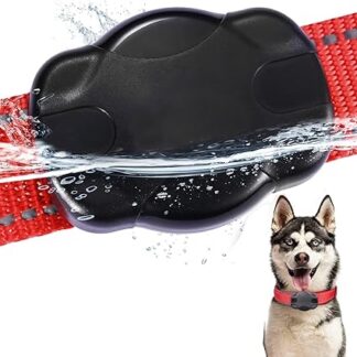 Airtag HaMouyou Airtag Dog Waterproof, Airtag Dog Collar Pendant Hard Airtag Case Dog [Easy Installation] Airtag Holder Compatible with Apple Airtag Tracking Dog and Cat (Single) for Dogs Single