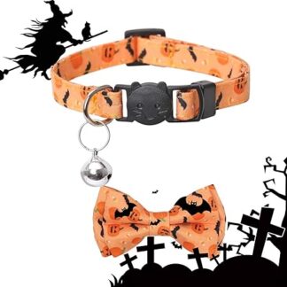 Moxeupon Cat Collar for Halloween | Adjustable Bell Collars for Cats for Halloween - Dog Clothing Accessories for Photography, Wedding, Home, Walking, Travel