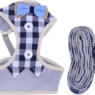 Cikonielf Cat Harness and Lead for Running Harness for Cats Escape Proof Puppy Harness Soft Cat Vest with Lead for Kittens Cats (M)