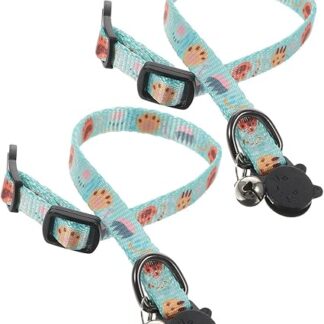 minkissy 2Pcs cat collar small dogs collar small dogs bowties adjustable pet collars cat grooming neckties rabbit break collar puppy collars cat neckwear polyester Accessories girl