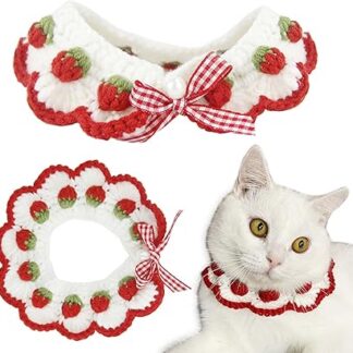 Pacaba Strawberry Cat Collar with Safety Release Adjustable Collar for Kittens, Puppies and Small Puppies