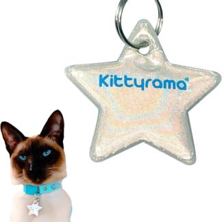 Kittyrama Reflective Cat Tag.Safety Cat Tag.Lightweight, Highly Visible, Waterproof, Fits All Reflective Cat Collars. Other Styles Available