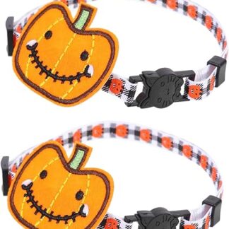 minkissy 8 Pcs halloween cat collar halloween kitten collar halloween pets supplies halloween puppy collar small dog tiny dog collar creative pet collar polyester comfortable pet supplies