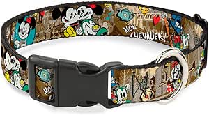 Buckle Down bac-wdy081-nl Breakaway Cat Collar-Mickey & Minnie Croissant de Triomphe Szenen, 1/5,1 cm das W-9–38,1 cm Neck-Large