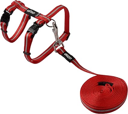 Rogz Catz Alleycat Lead and Harness, Red