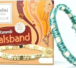 EM-Ceramic-Collar for Dogs & Cats - Made to Measure EM Band Original US Paracord (31-40 cm, Mint)