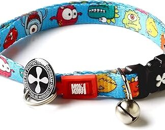 Max & Molly Urban Pets Smart ID Cat Collar - Little Monsters - 1 Size