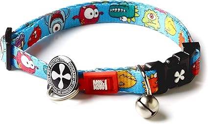 Max & Molly Urban Pets Smart ID Cat Collar - Little Monsters - 1 Size