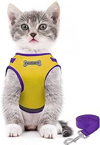 FEimaX Cat Harness with Lead Harness for Cats Escape Proof Cat Lead Soft Adjustable Puppy Shicrr Reflective Cat Vest for Small Dogs Kitten