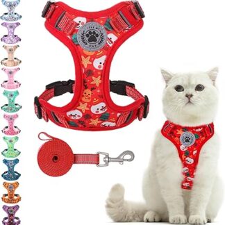 BEAUTYZOO Cat Harness and Leash Set for Walking Escape Proof Adjustable Harness for Kitten Puppy Small Medium Cats Soft Cute Easy Control Small
