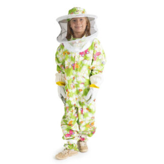 Junior Green and Floral Beekeeping Suit with Veil (Size 10-14)
