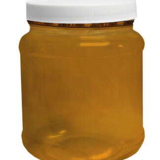 Clear Plastic Canisters 5 lb (2.27 kg) - 6 pack w/white lids