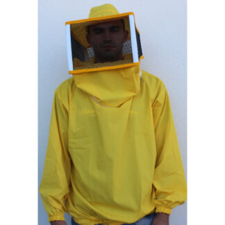 Beekeeper jacket with square veil, yellow