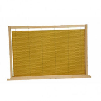 Brood frame with wax