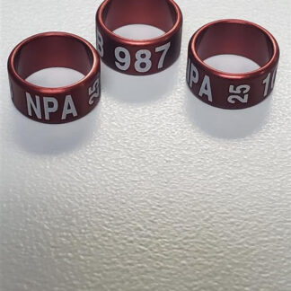 2025 Sealed Pigeon Bands 8 MM Size 5 - Pack of 25