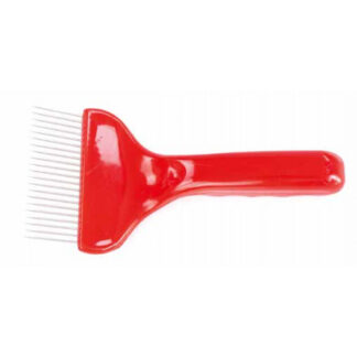 Capping scratcher, with plastic handle and steel teeth