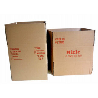Cardboard box, 12 500g-jars