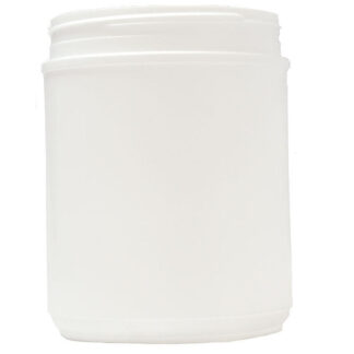 White Plastic 5 lb (2.27 kg) Canister - Without Lids - 57 pack