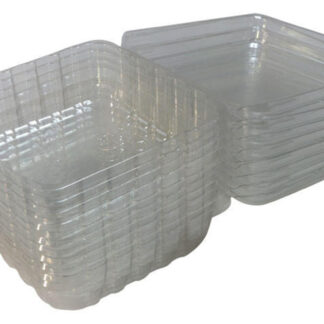Clear Plastic Clamshell Boxes 4 1/2 x 4 1/4 x 1 1/2