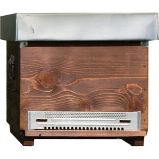 Cube-shaped 12-comb anti-varroa beehive. Nest only, without frames.