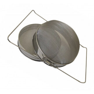Extensible stainless steel double filter, 24 cm diameter