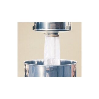 Large stainless steel hopper filter with nylon bag, for 200-400 kg ripeners