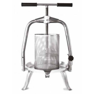 Manual capping press with stainless steel basket