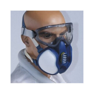 Mask-breathing apparatus for beekeeping treatments, KIT with goggles