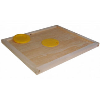 Round bee escape on 6-frame hive board