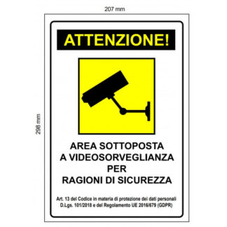 Sign AREA SUBJECT TO VIDEO SURVEILLANCE