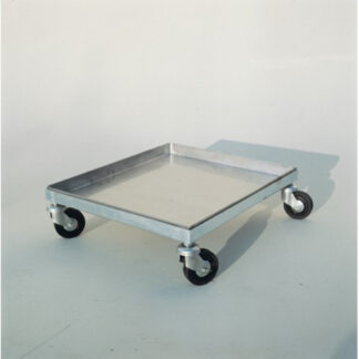 Stainless steel tray for super-hive trolley, 43X50 cm