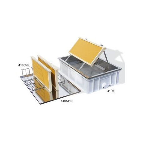 Table-top uncapping bench, 60x40x18cm plastic without tap