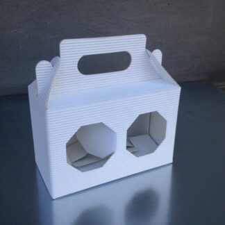 White grosgrain gift box with two 250 g honey jars