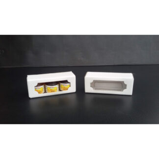WHITE vase holder box for 3 g vases. 125 of honey (low type, mouth 53)