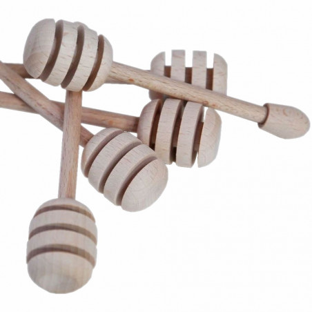 Wooden honey dipper 9 cm